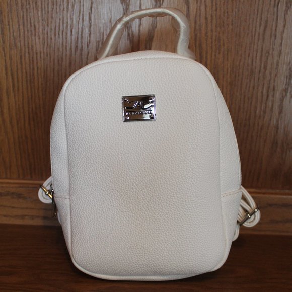 Jessica Moore Handbags - Jessica Moore Mini Backpack White